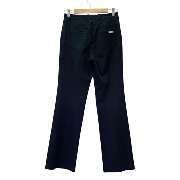 St. John Sport Pants Size 2 Black Stretch Cotton Straight Leg Gold Button VTG - Picture 3 of 10